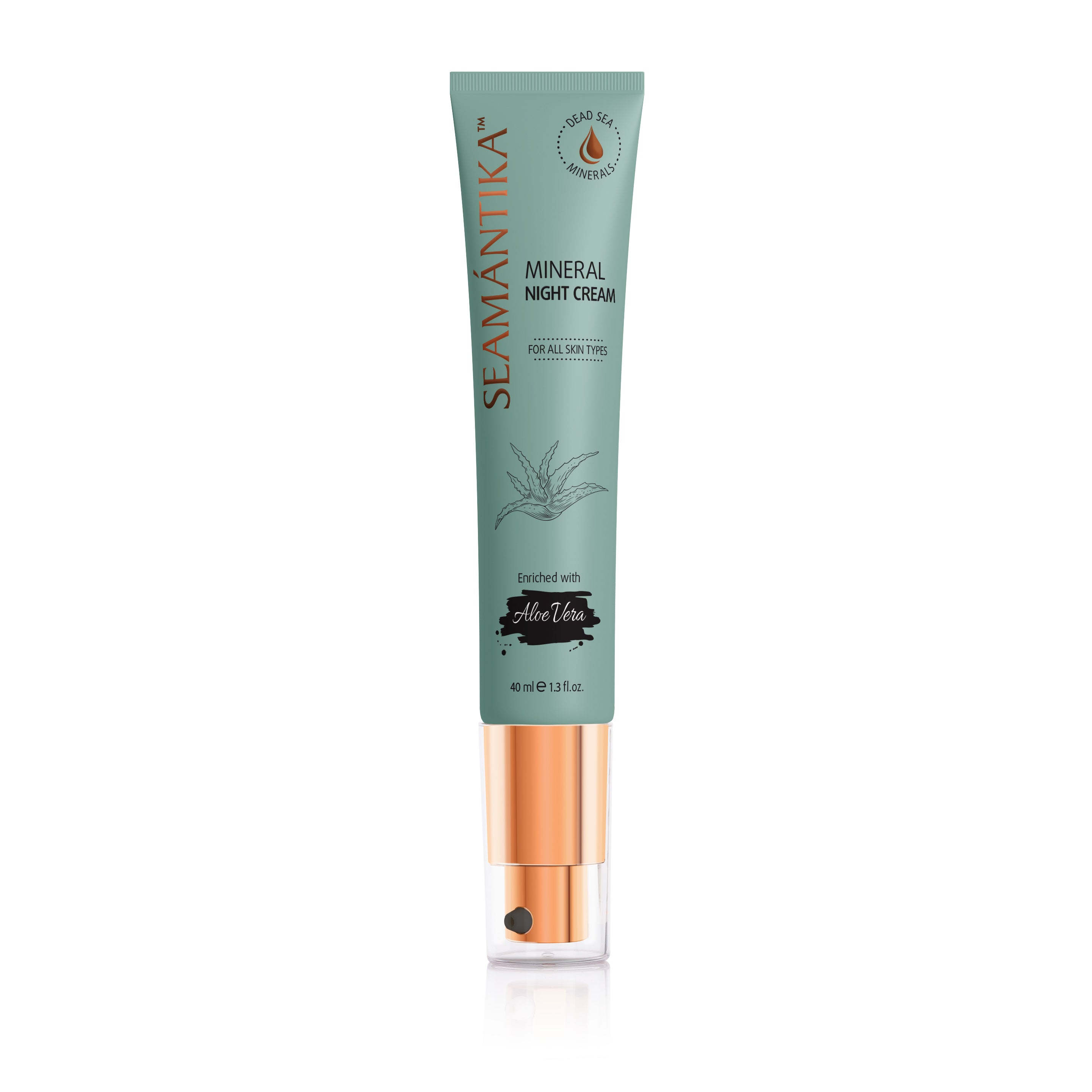 Crème de Nuit Minérale – Jus de Feuilles d’Aloe Vera – Pour Tous Types de Peau